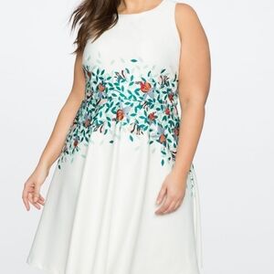 Eloquii floral A line dress